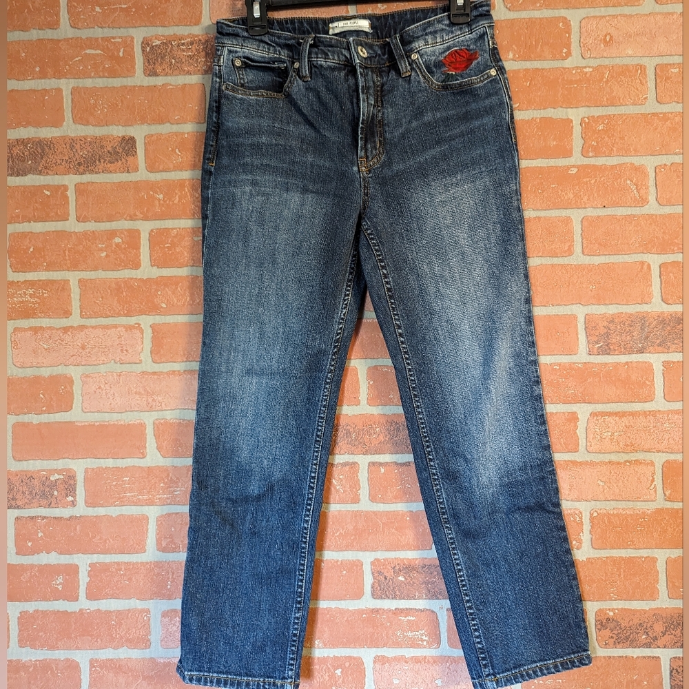 Free People - embroidered Jeans sz. 28